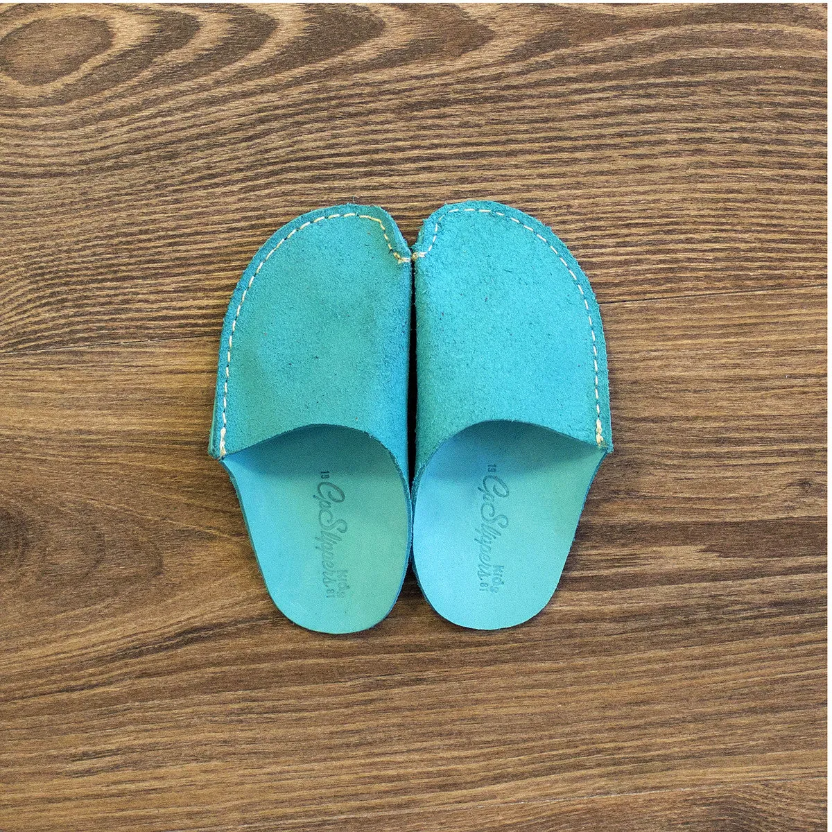 Turquoise CP Slippers Kids Minimalist