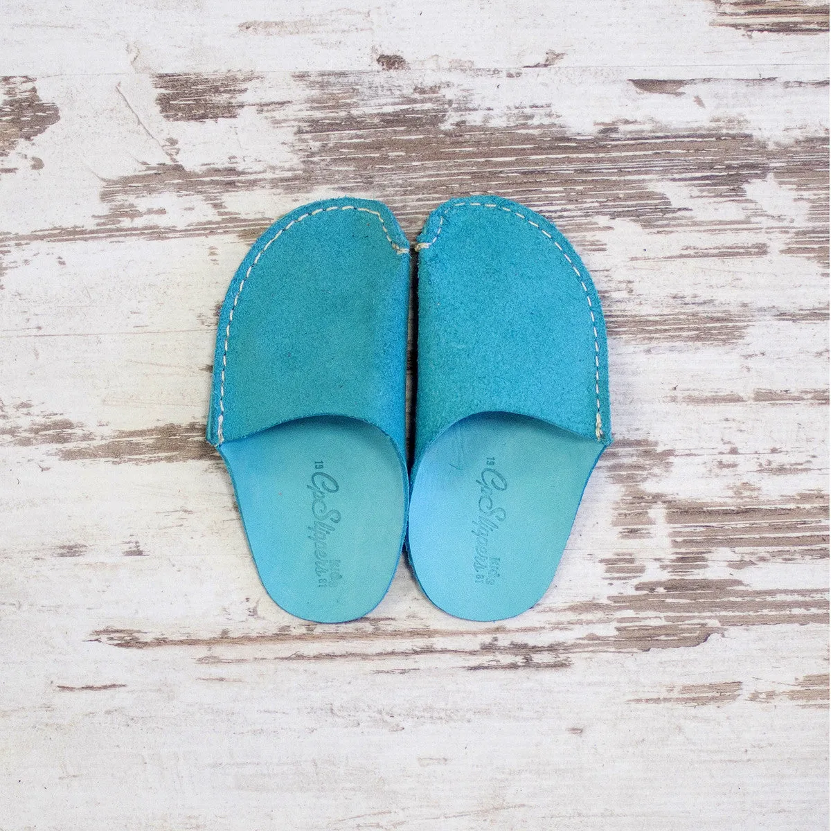 Turquoise CP Slippers Kids Minimalist