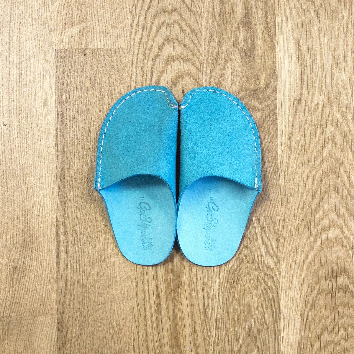 Turquoise CP Slippers Kids Minimalist