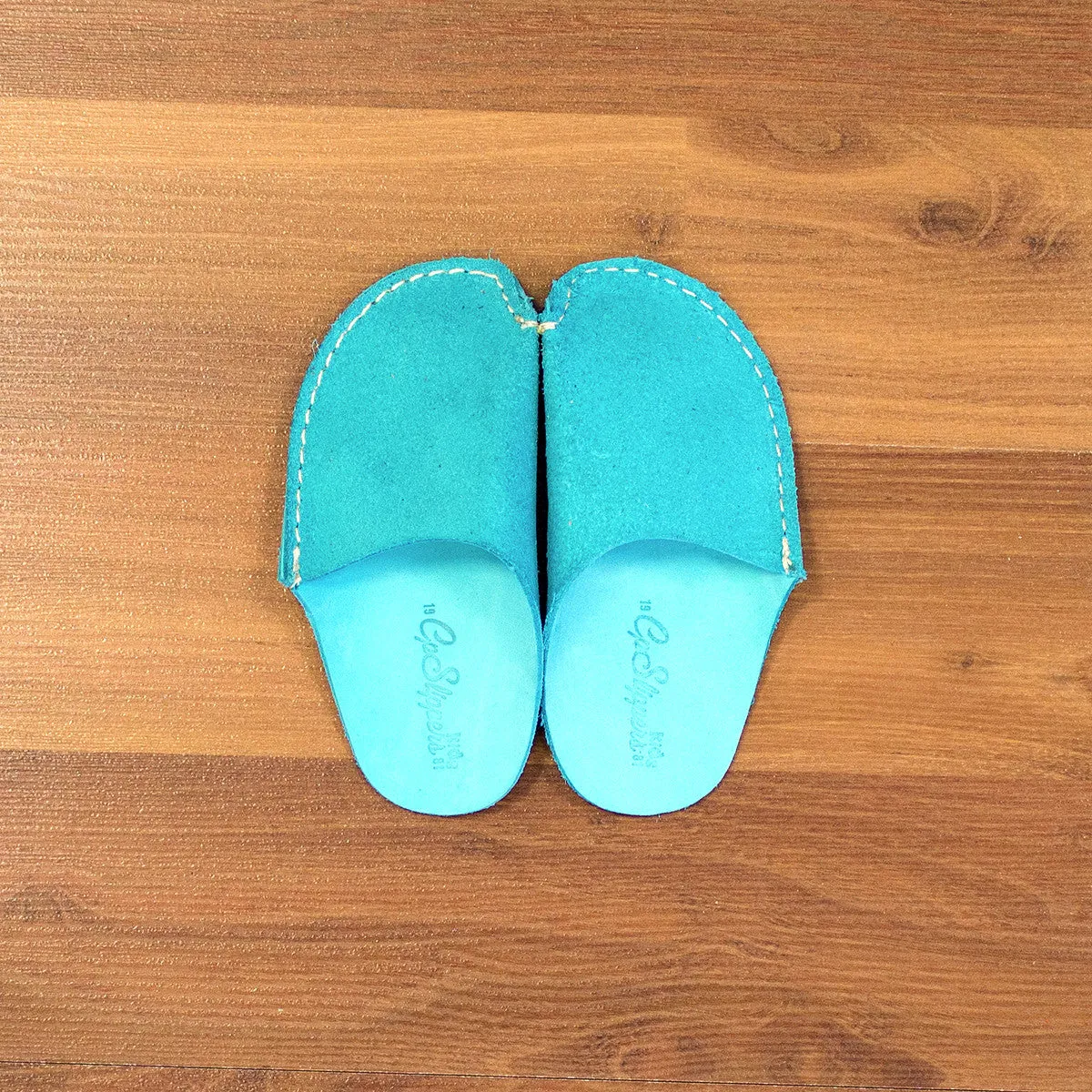 Turquoise CP Slippers Kids Minimalist