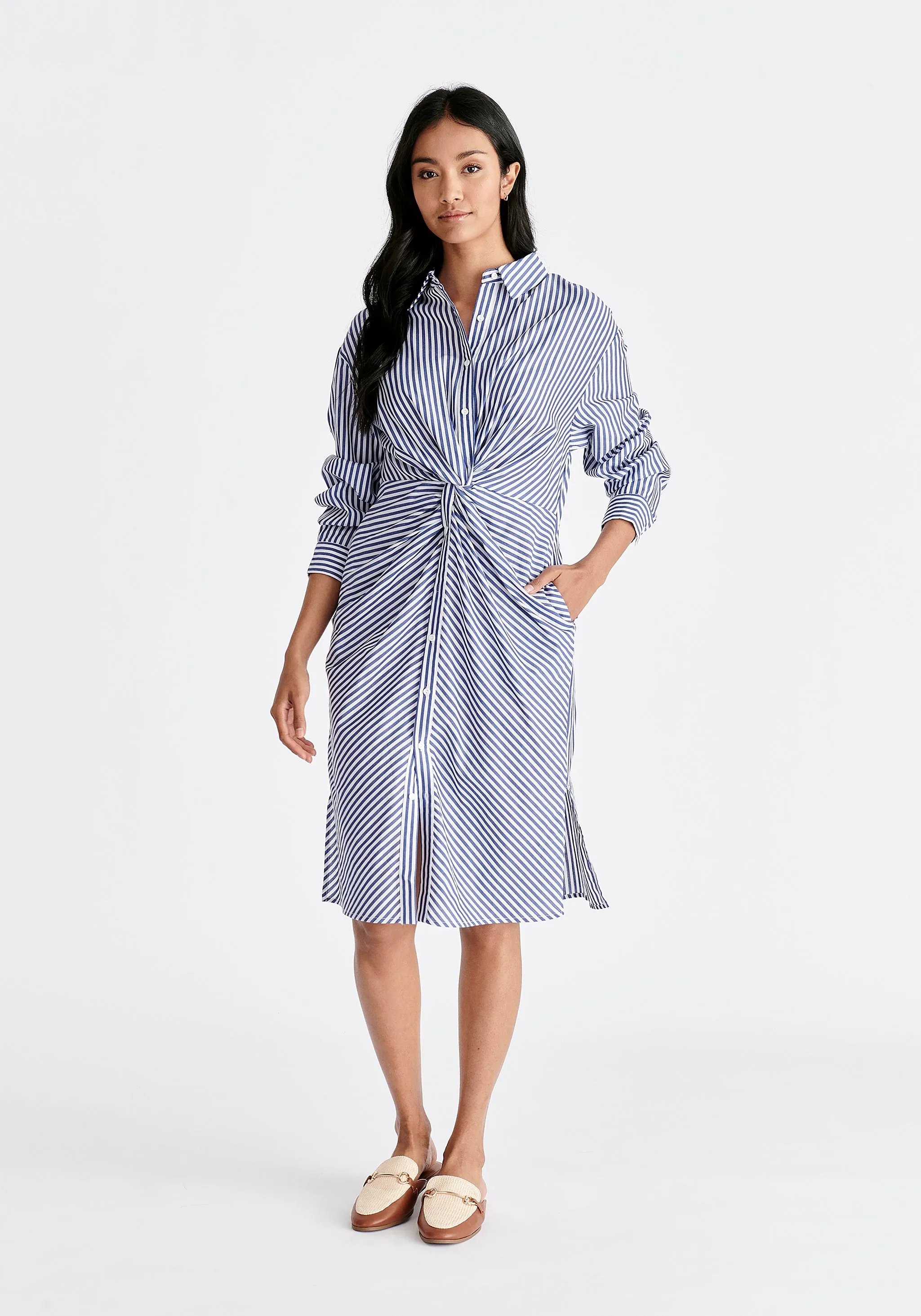 Twist Detail Shirt Dress