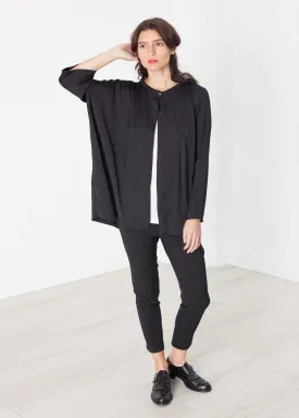 Unbalanced Cardigan in Black