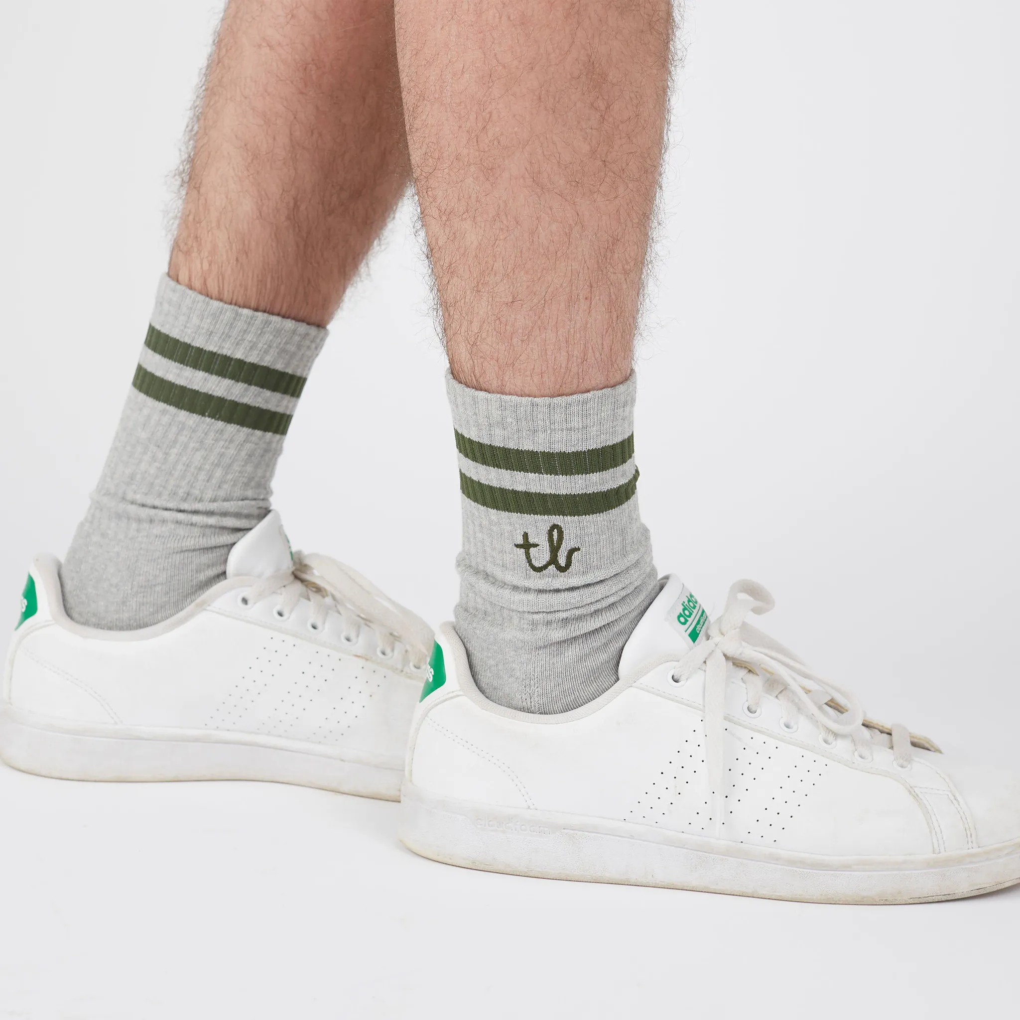 Vintage Striped Sport Crew Socks