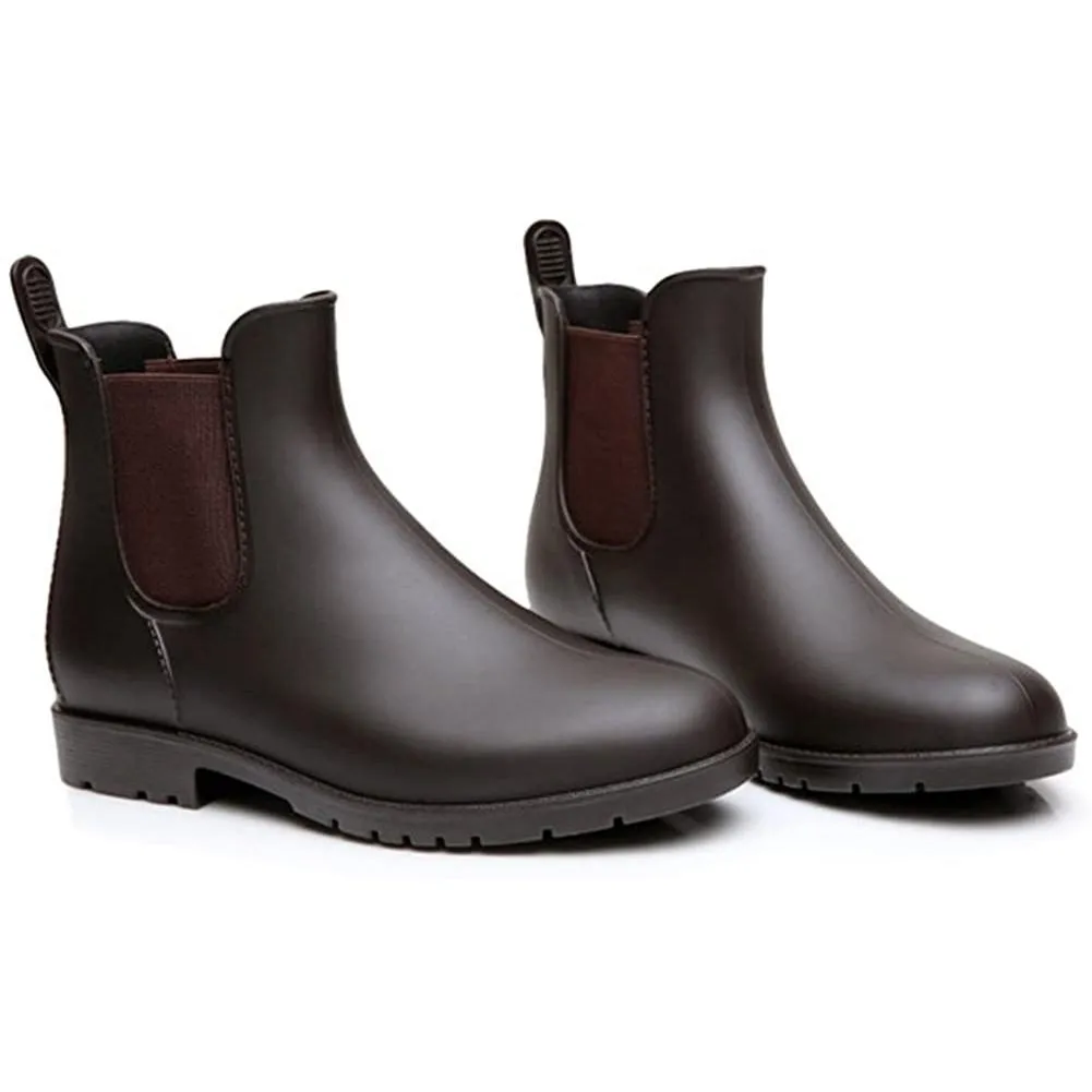 Women's Ankle Rain Boots Waterproof Chelsea Boots