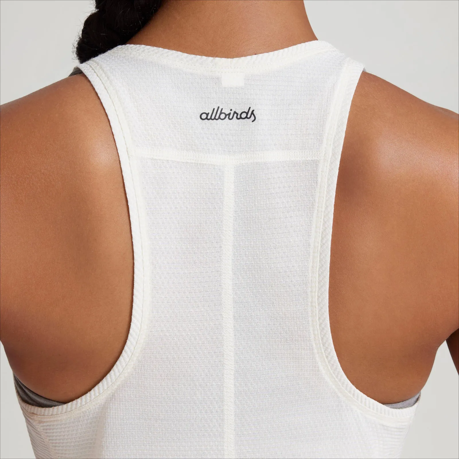 Women's Natural Run Tank - Natural White